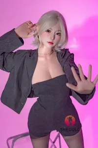 She Doll シリコンヘッド ボディ材質選択可能 お姉さん系ラブドール 金髪美女 可動式顎が対応可能 白露 168cm D カップ