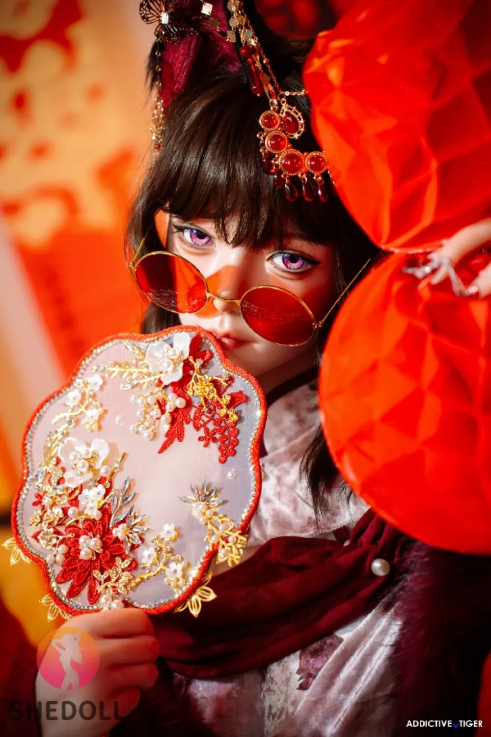 She Doll シリコンヘッド ボディ材質選択可能 アイドルっぽいラブドール チャイナドレス 可動式顎が対応可能 顾小雨 168cm D カップ