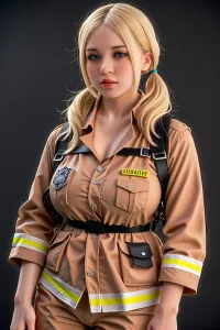 Aibei Doll シリコンヘッド 金髪 消防士ダッチワイフ アイドルっぽい Stephanie 153cm #AB8