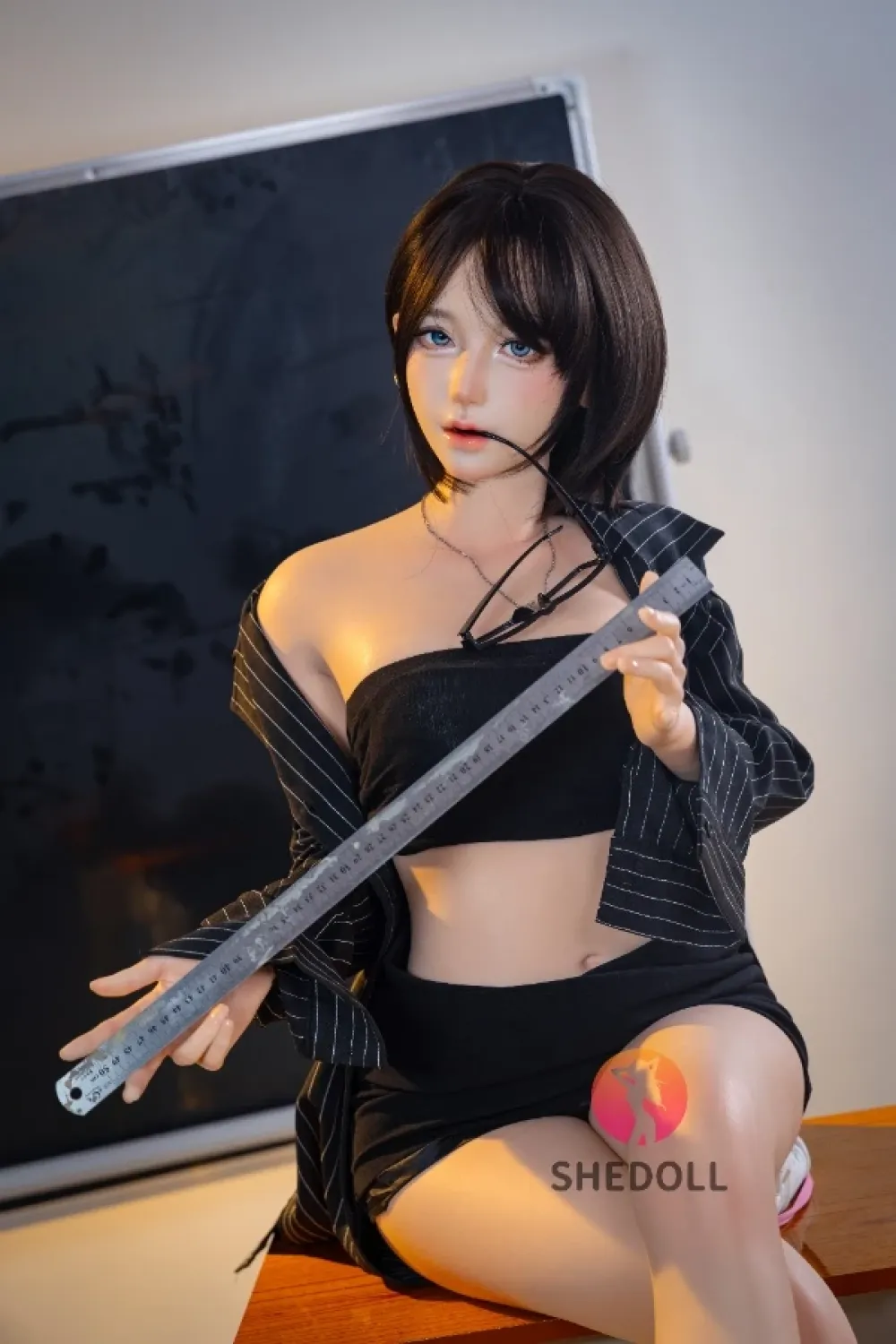 She Doll シリコンヘッド ボディ材質選択可能 教師系ラブドール 誘惑 可動式顎が対応可能 江小梨 152cm A カップ