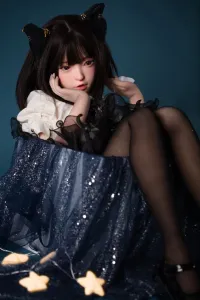 FU Doll シリコンヘッド 妹系 黒猫ラブドール コスプレ 環奈 148cm Dカップ #J008