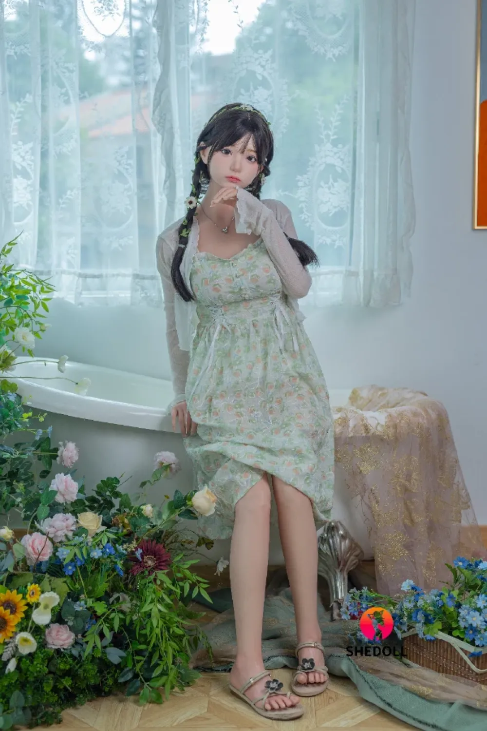 She Doll シリコンヘッド ボディ材質選択可能 アイドルっぽいダッチワイフ 清楚系 顎機能追加可能 青柠 158cm Cカップ