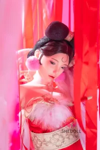 She Doll シリコンヘッド ボディ材質選択可能 コスプレ系 中国風ラブドール セクシー 可動式顎が対応可能 苏夜歓（COS蘇妲己） 168cm D カップ