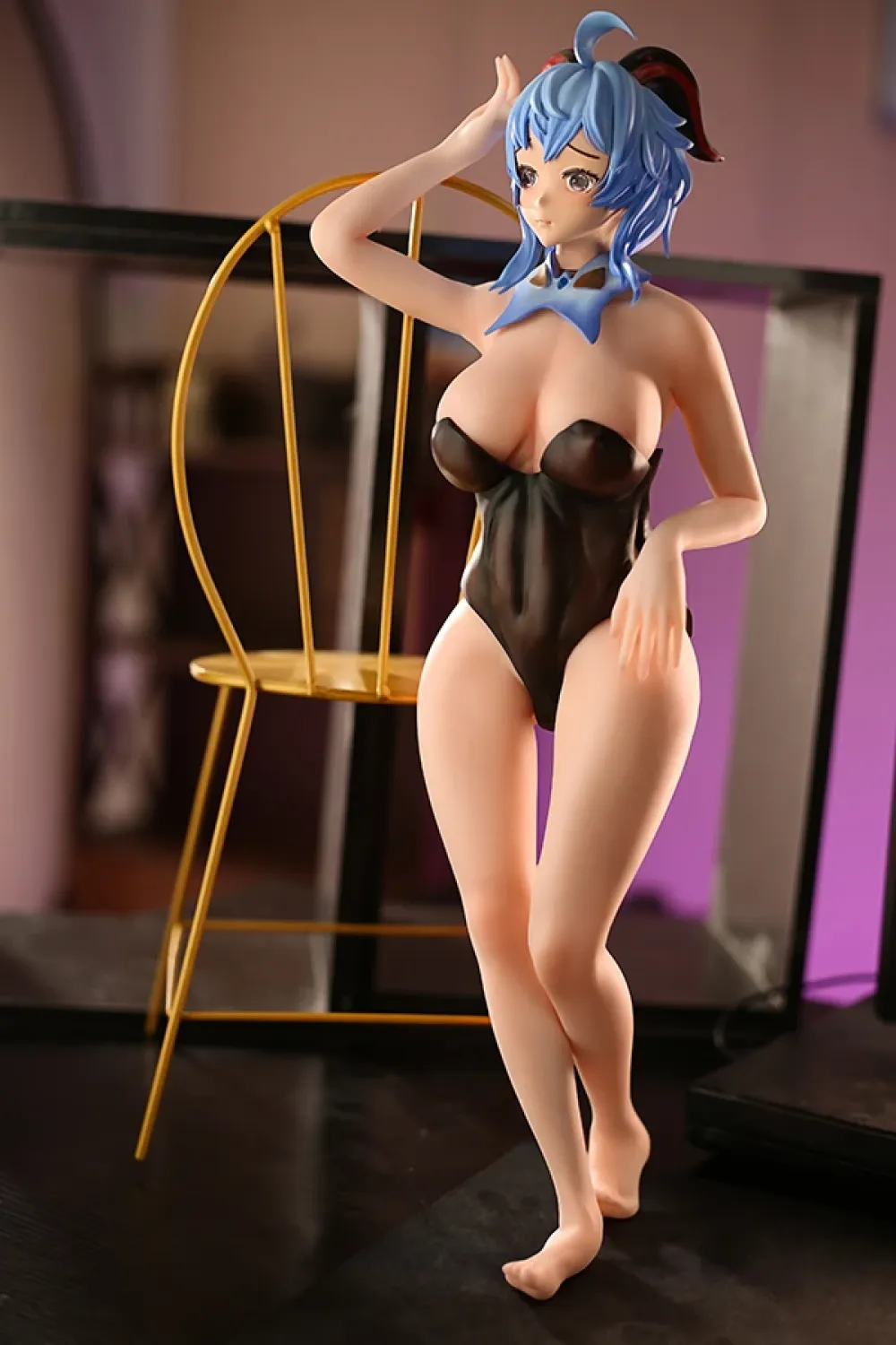 「服付き」Otaku Doll PVCヘッド+シリコンボディ 関節可動 ミニ ラブドール 原神甘雨 65cm 3kg