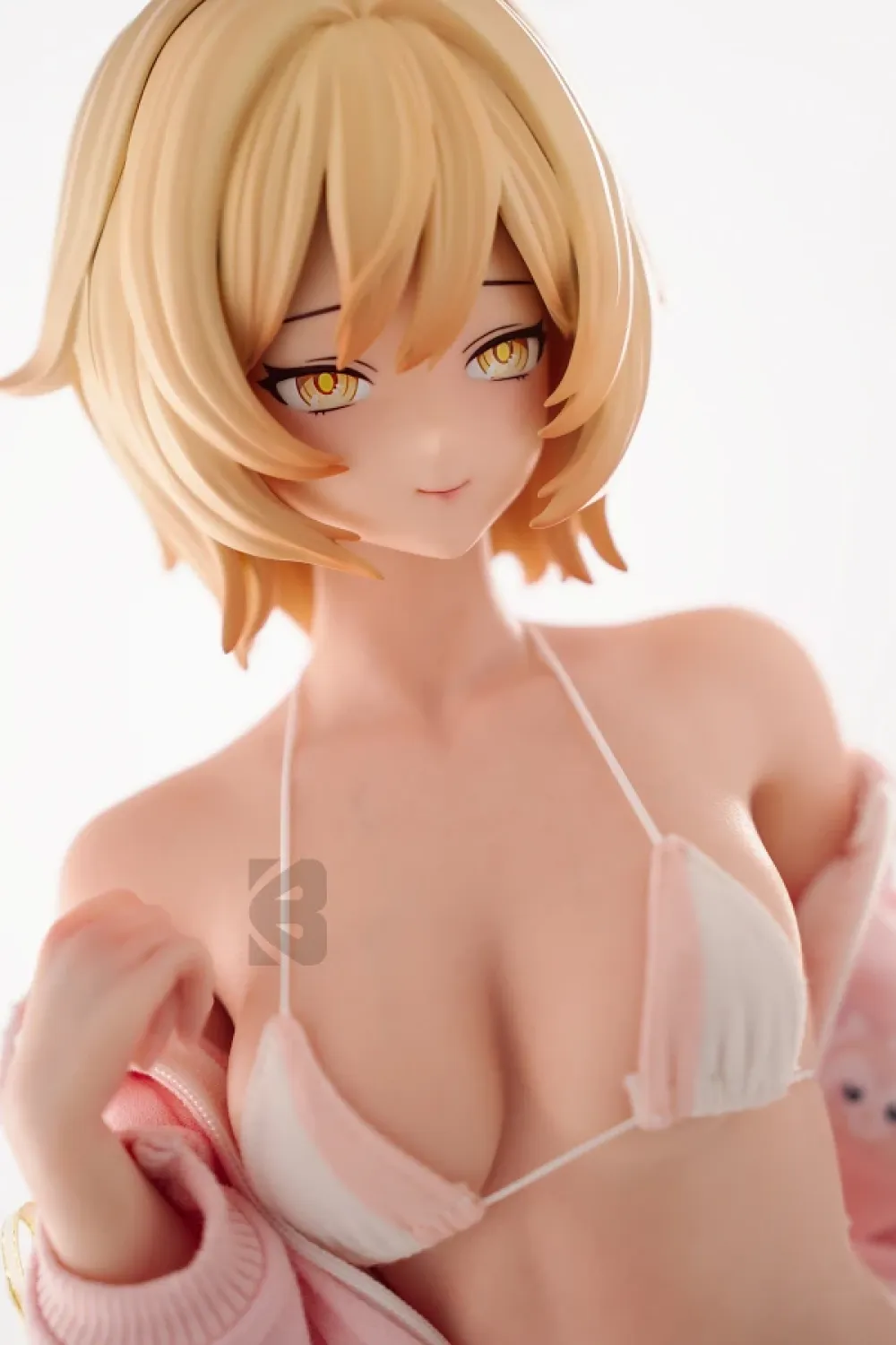 「無料下着セット付属」BC Doll シリコン製 アニメ顔 ミニ 萌えラブドール 金髪 鈴木桃豆 60cm F05