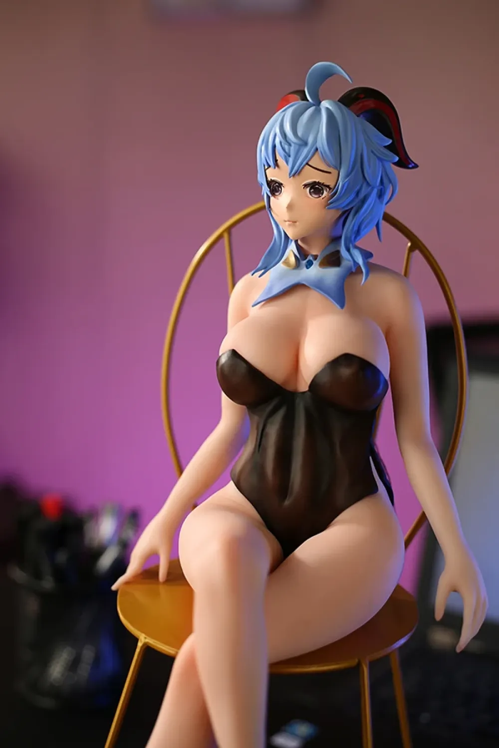 「服付き」Otaku Doll PVCヘッド+シリコンボディ 関節可動 ミニ ラブドール 原神甘雨 65cm 3kg
