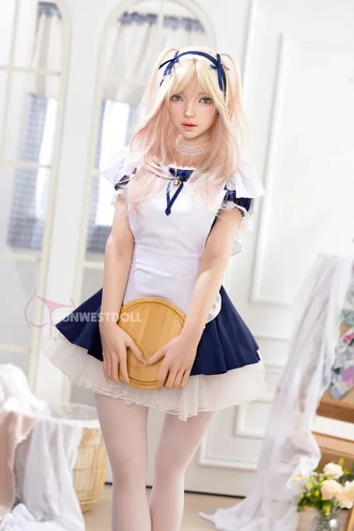 Funwest Doll シリコン製 妹系 金髪ラブドール コスプレメイド 最高級肌模様 Giselle 159cm A cup #056SJ