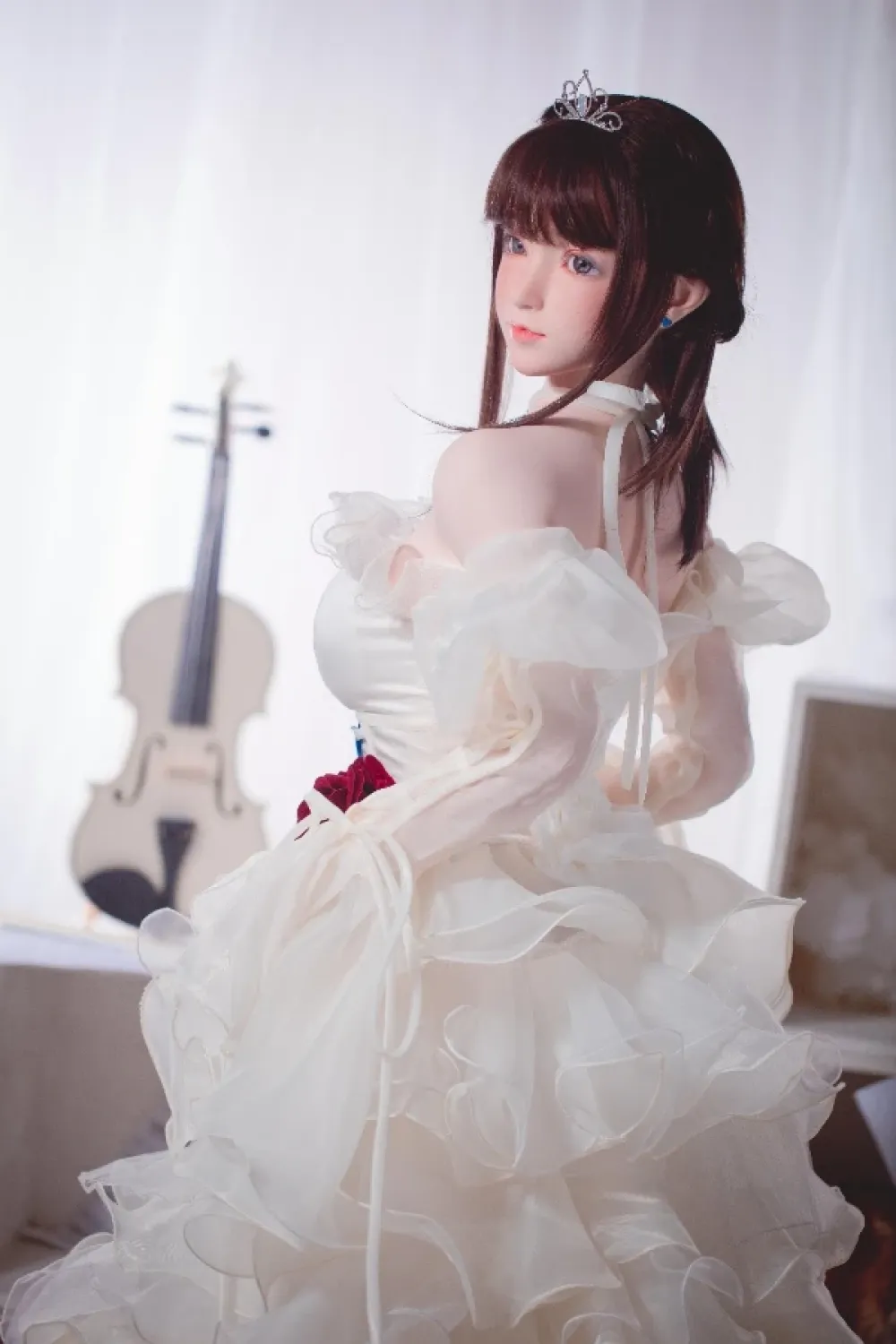 FU Doll シリコンヘッド コスプレ系 ウェディングドレスラブドール 巨乳 覃悠悠 148cm Dカップ #J012