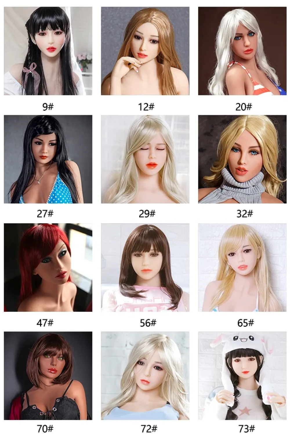 Aibei Doll ヘッド単体（125cm以上通用）