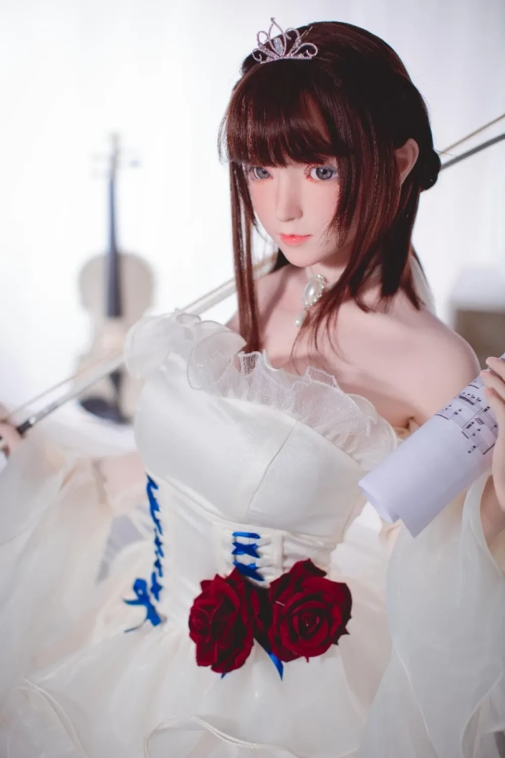 FU Doll シリコンヘッド コスプレ系 ウェディングドレスラブドール 巨乳 覃悠悠 148cm Dカップ #J012