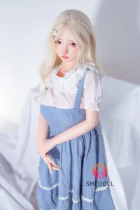 She Doll シリコンヘッド ボディ材質選択可能 金髪ラブドール アイドルっぽい 顎機能追加可 洛伊（3番メイク） 148cm Dカップ