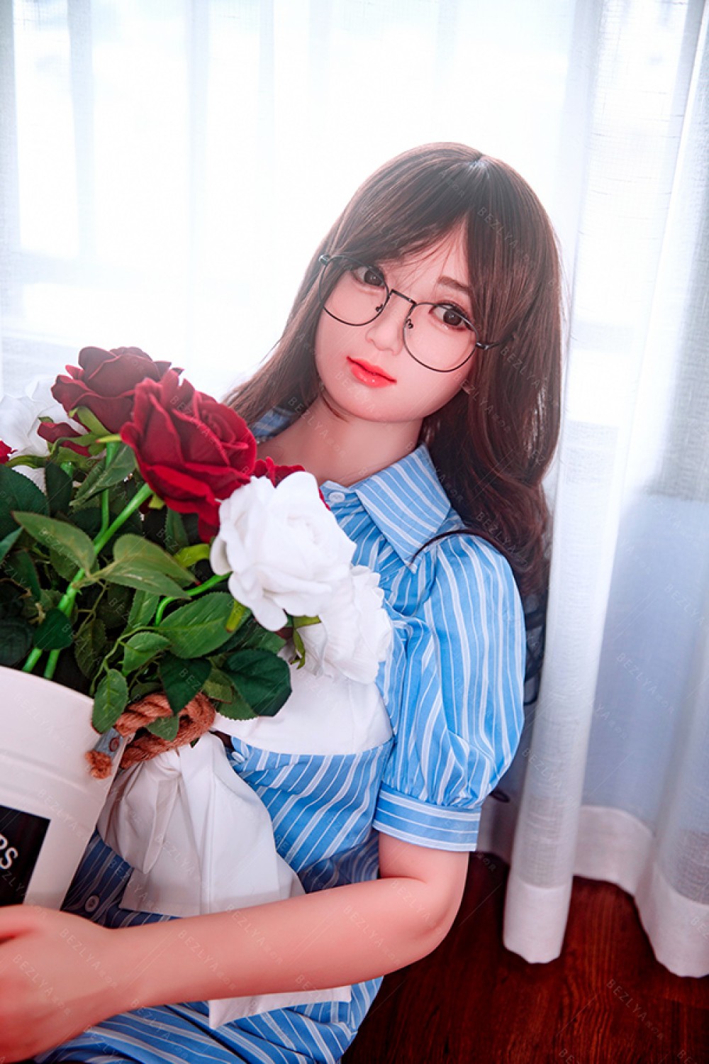 羞恥の女教師 シリコンヘッド ラブドール 蝶豆 155cm-R