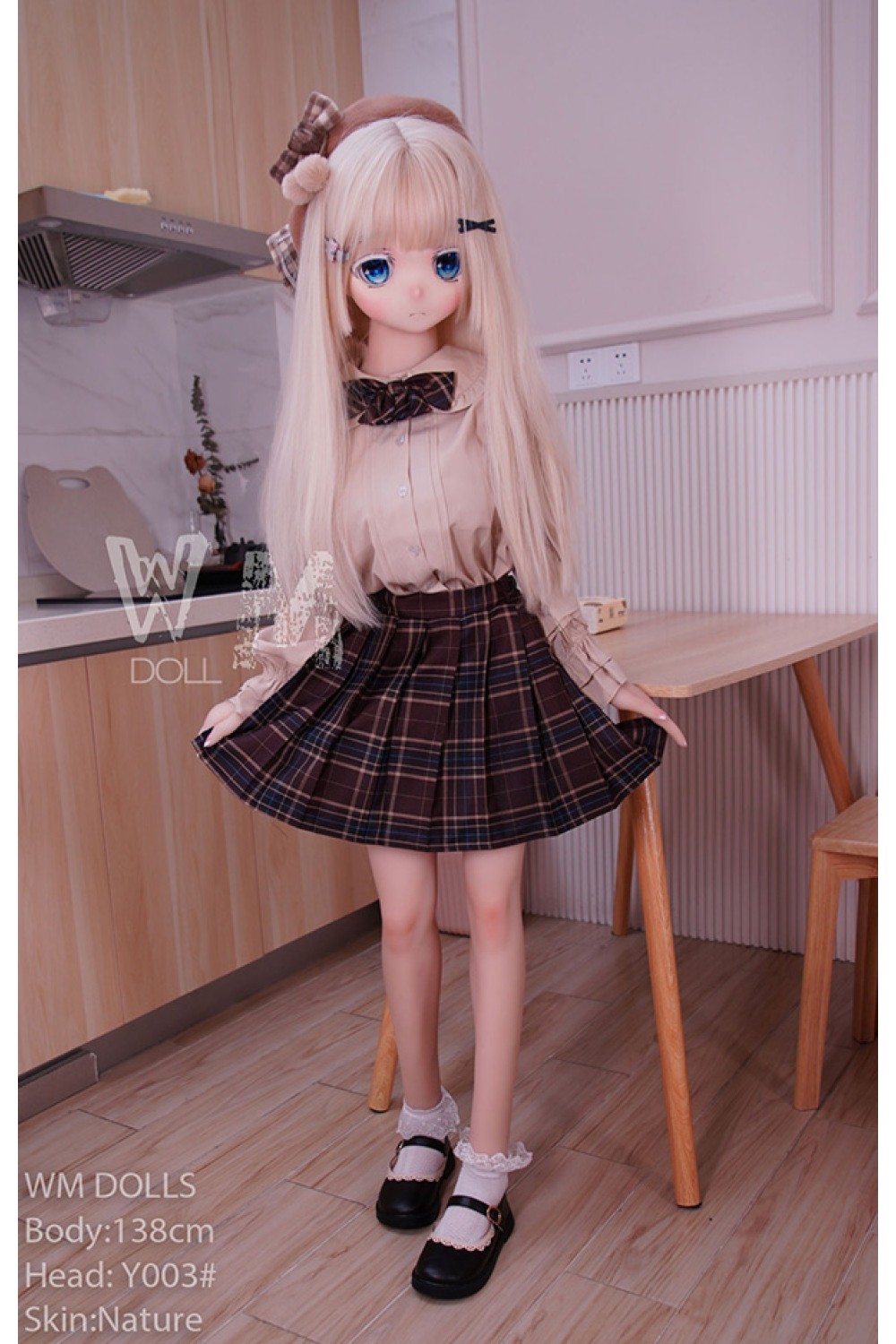 WM DOLL 二次元清楚系ドール ビニール製ヘッド+TPE製ボディ 雪乃 138cm Y003