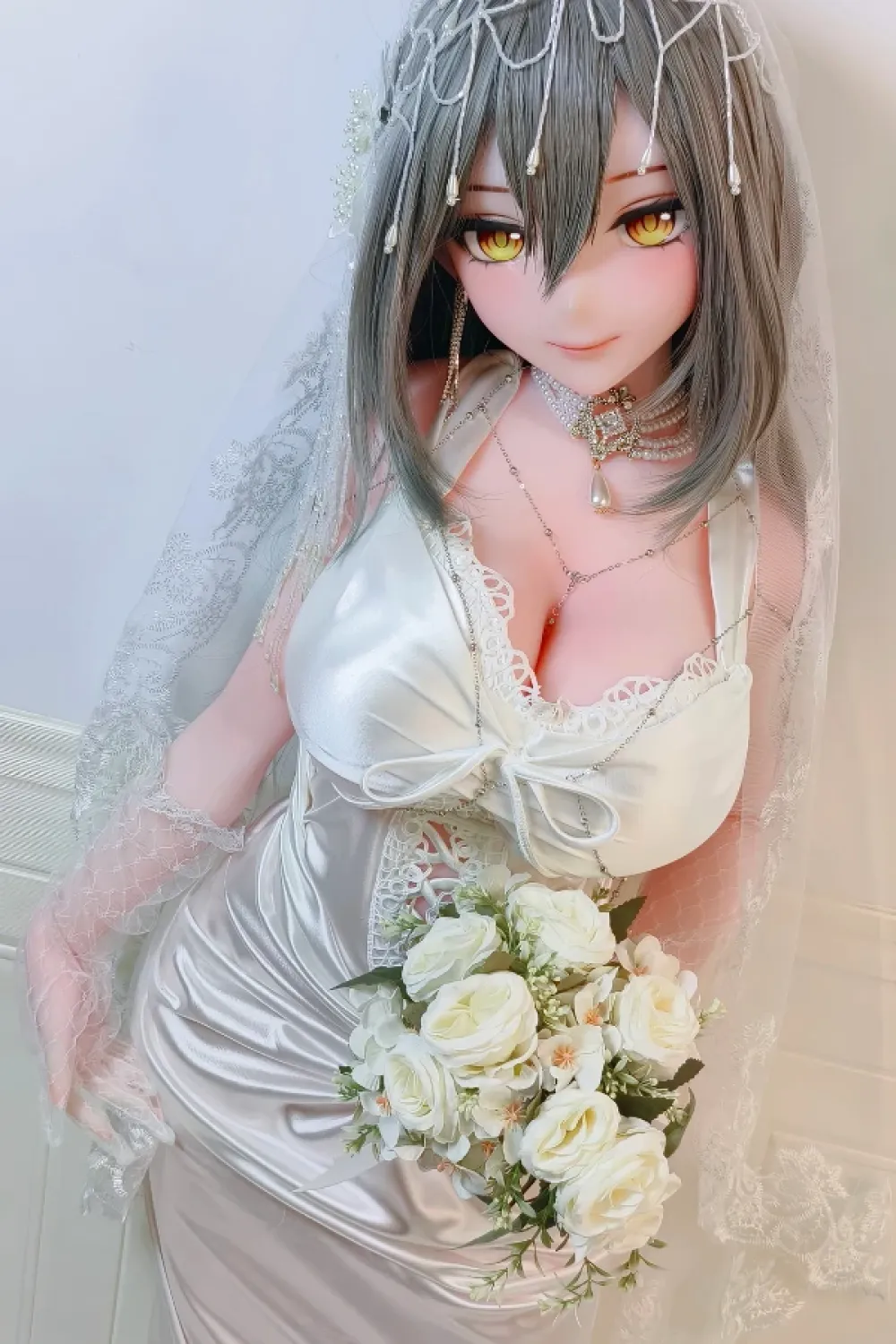 ElsaBabe Doll 148cm Lcup シリコン L Pink AHR019 Mizuta Nina-Pure White Vow アニメ彼女系