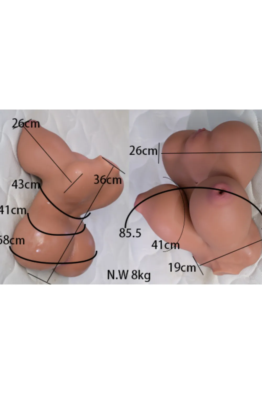 6YE DOLL 半身ラブドール 巨乳 ホール付き 0013 36cm