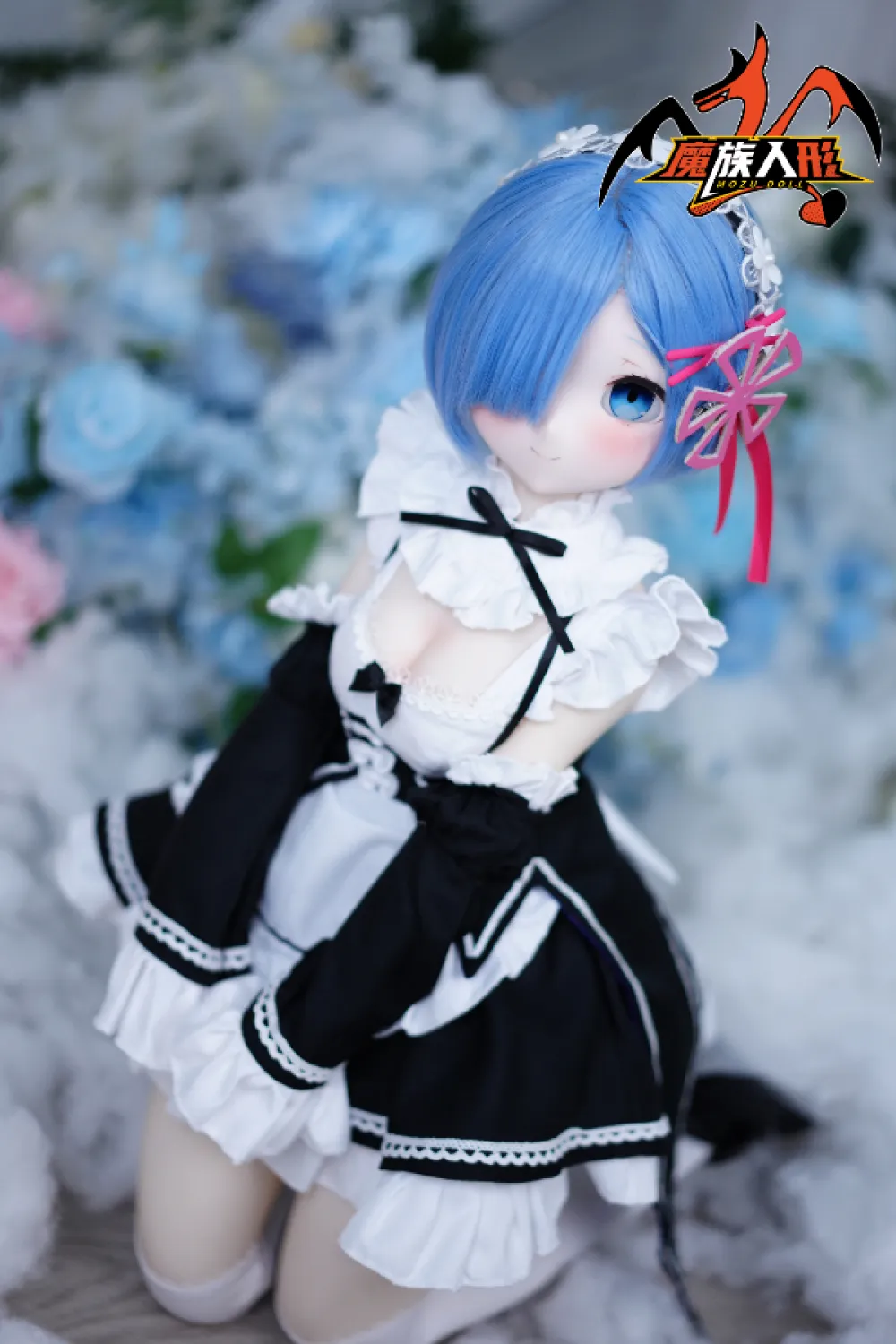 「写真衣装付き」 Mozu Doll 天真爛漫 アニメラブドール 85cm 蕾姆 Rem