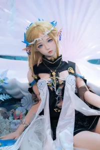 She Doll シリコンヘッド ボディ材質選択可能 コスプレ系 金髪ラブドール 鳴潮 可動式顎が対応可能 艾琳（COSカルテジア） 152cm A カップ
