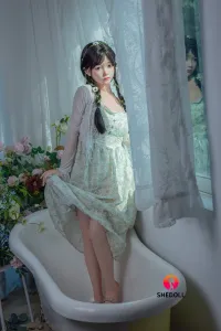 She Doll シリコンヘッド ボディ材質選択可能 アイドルっぽいダッチワイフ 清楚系 顎機能追加可能 青柠 158cm Cカップ