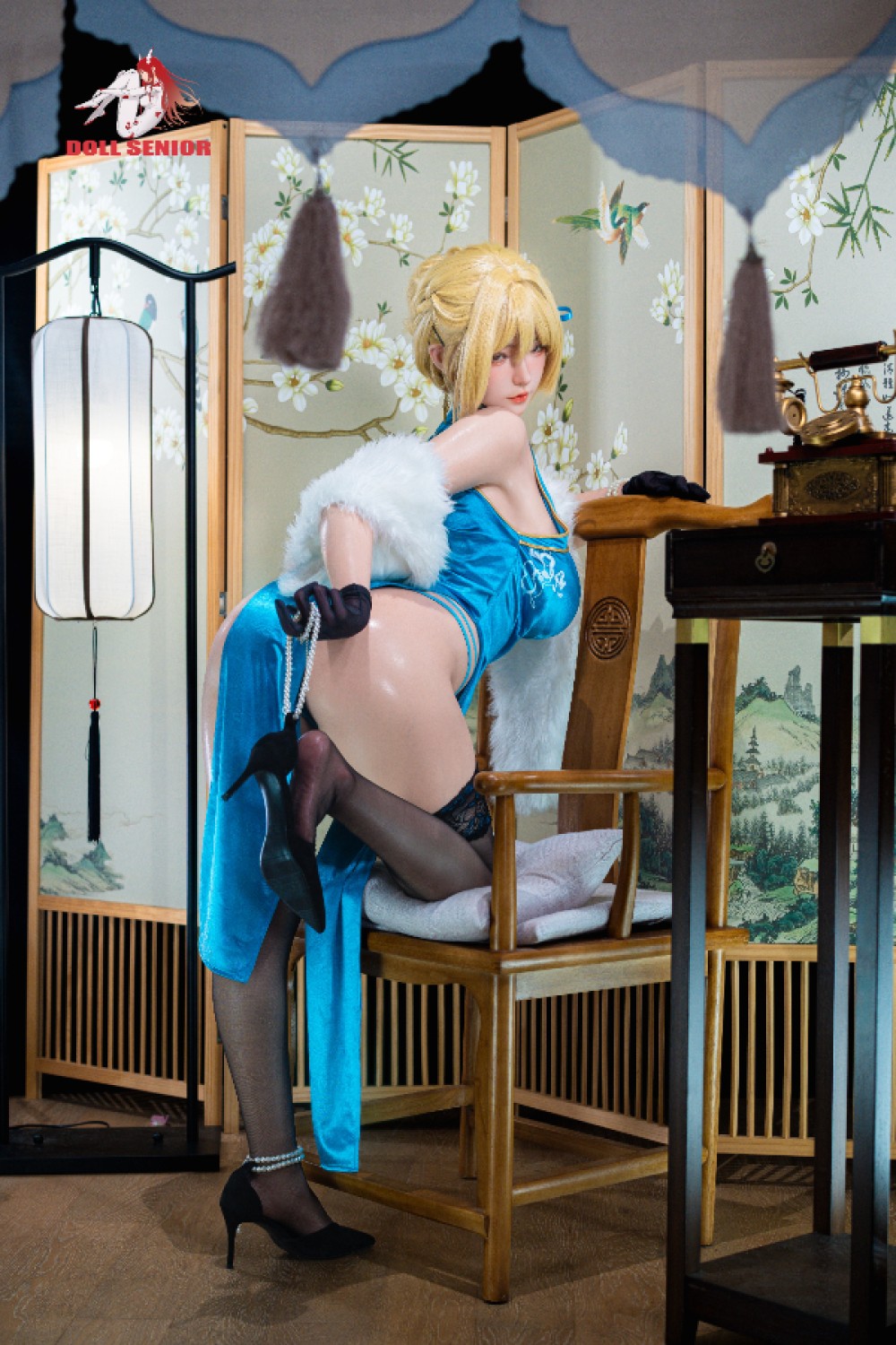Doll Senior シリコン製 中華系 金髪ラブドール BBW 水尺葵 160cm Fカップ #29（ROSヘッド対応のみ）
