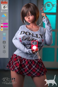 Sankaku Doll 天舞堂シリーズ 葉月（Haduki）154cm Mカップ TPE製 ブラウン肌 愛嬌 爆乳 漫画風 ラブドール