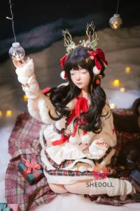 She Doll シリコンヘッド ボディ材質選択可能 クリスマス系 目閉じラブドール 天真爛漫 顎機能追加可 北栀 148cm Dカップ
