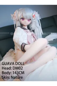 Guava Doll アニメ 顔 ラブドール 手描きメイク ビニール製（PVC）ヘッド 143cm DM02 真衣