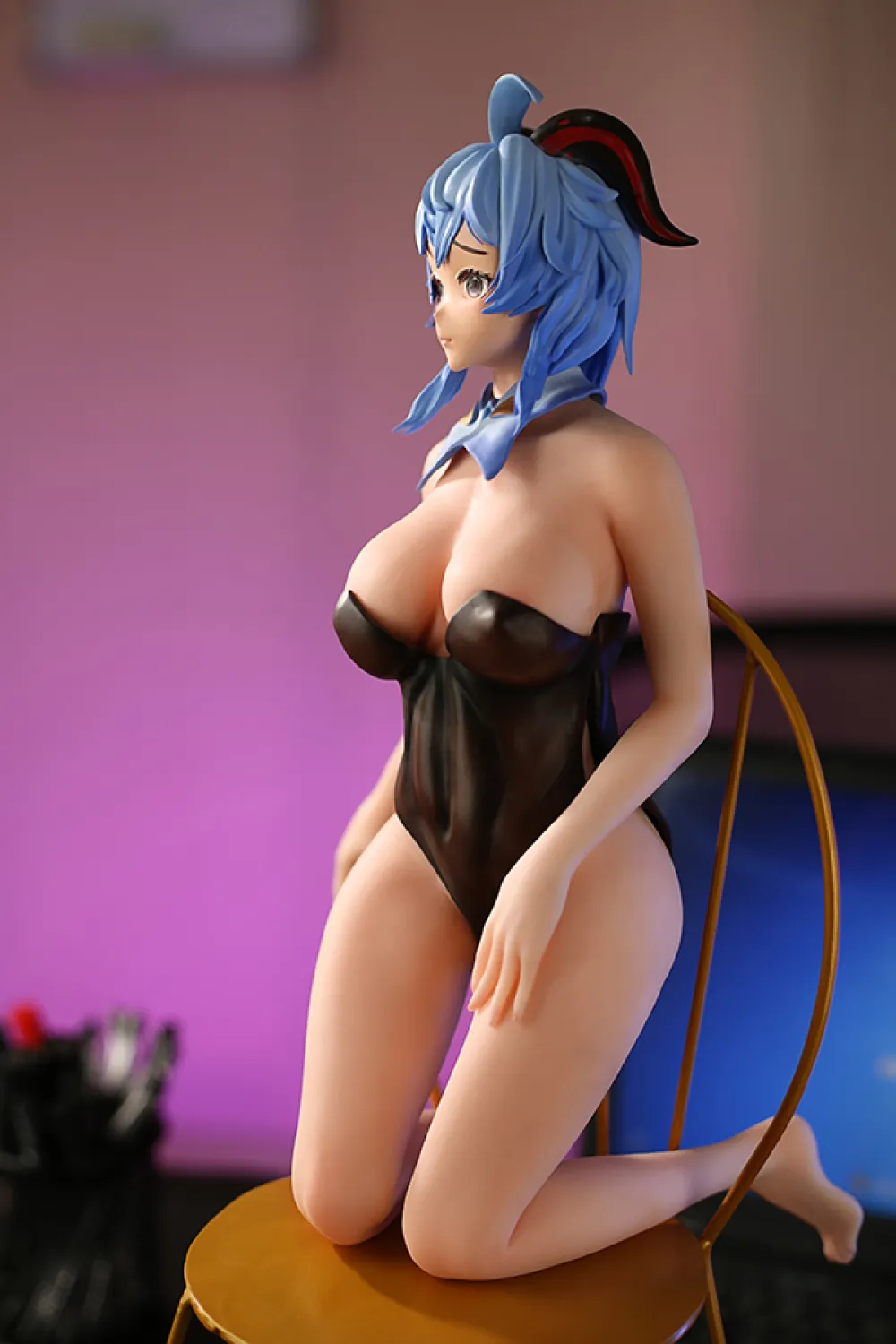 「服付き」Otaku Doll PVCヘッド+シリコンボディ 関節可動 ミニ ラブドール 原神甘雨 65cm 3kg