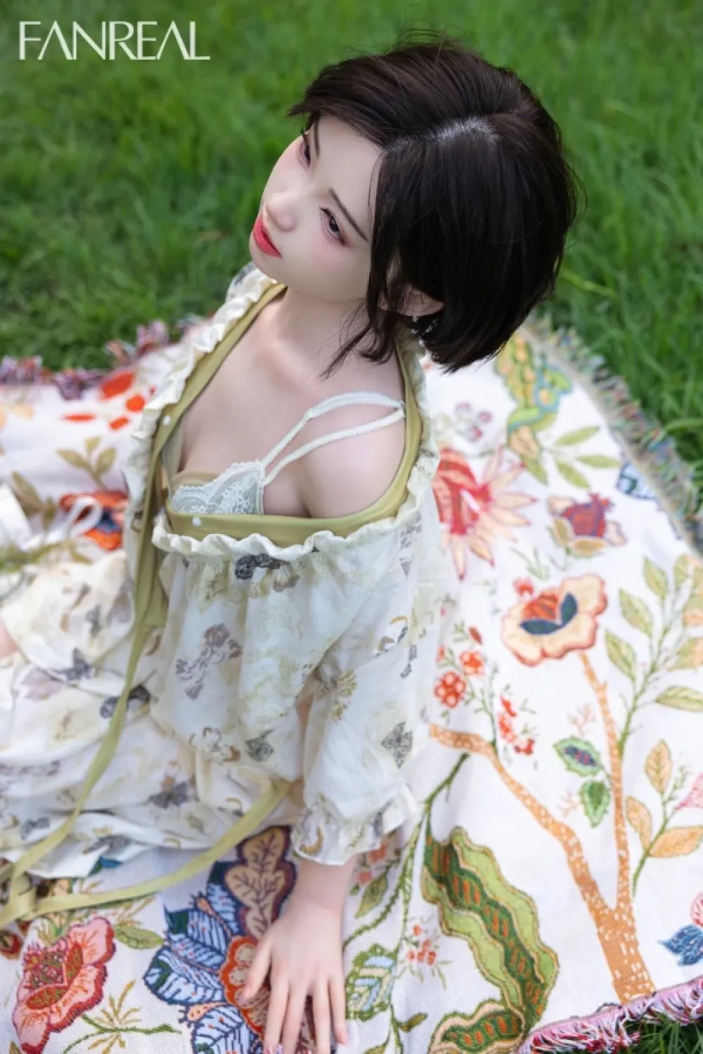 Fanreal Doll シリコン製 キス待ち顔 清楚系ドールラブドール 153cm B Cup Molly ROS口 fair