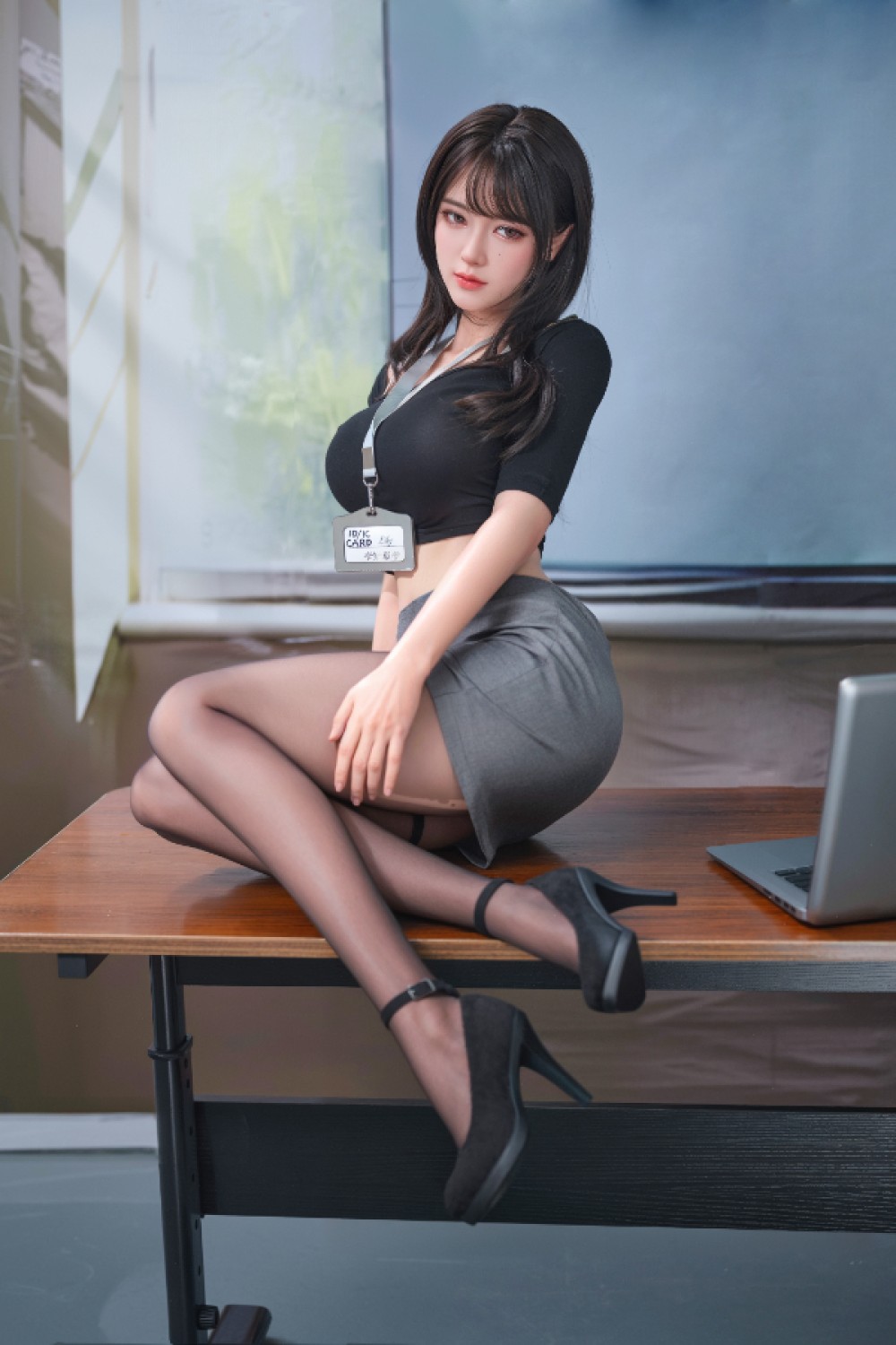 HS Doll シリコンラブドール 142cm M3ヘッド Cカップ 秘書風コスチューム