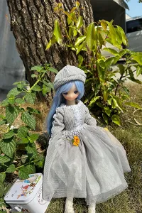 【レビュー&写真付き】Dimu Doll 青い髪の 小胸ラブドール ちはる 40cm